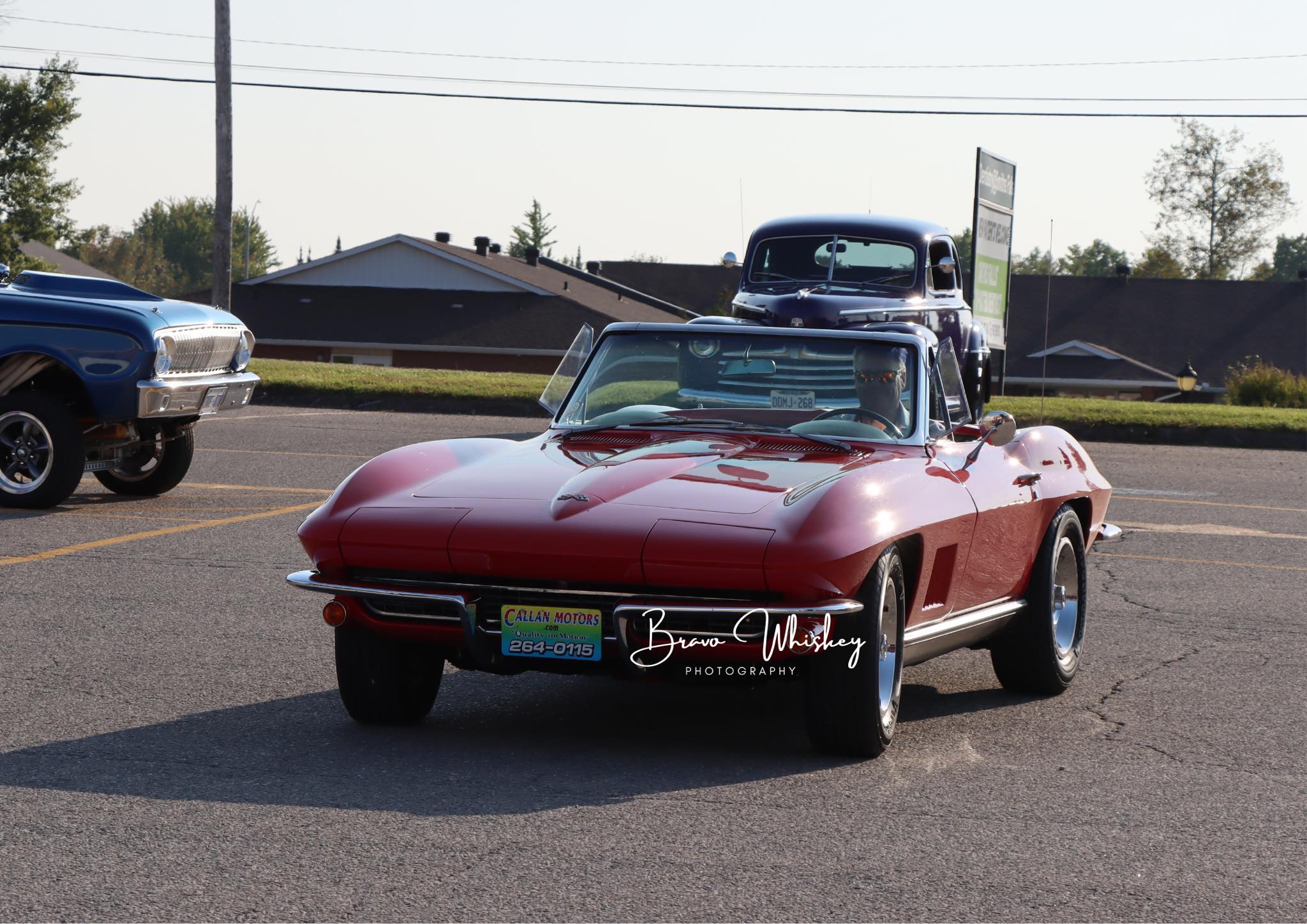 Grant Callan with a classic Corvette